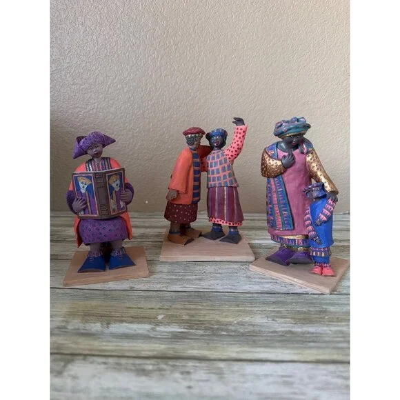 Voices Figurines Lot of 3 Howard Marshall Sandy USA 2000 African American Decor - Picture 1 of 15